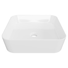 Florent 415mm White Gloss Square Ceramic Above Counter Basin
